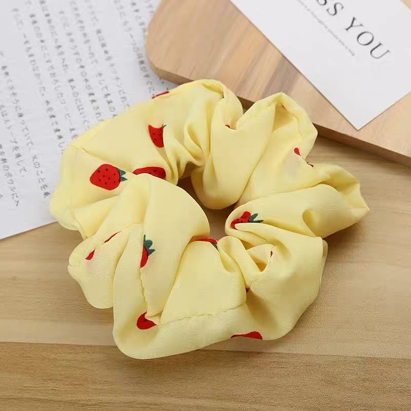 Korean Fruit Pig Large Intestine Hair Ring Organza Hair Accessory for Women