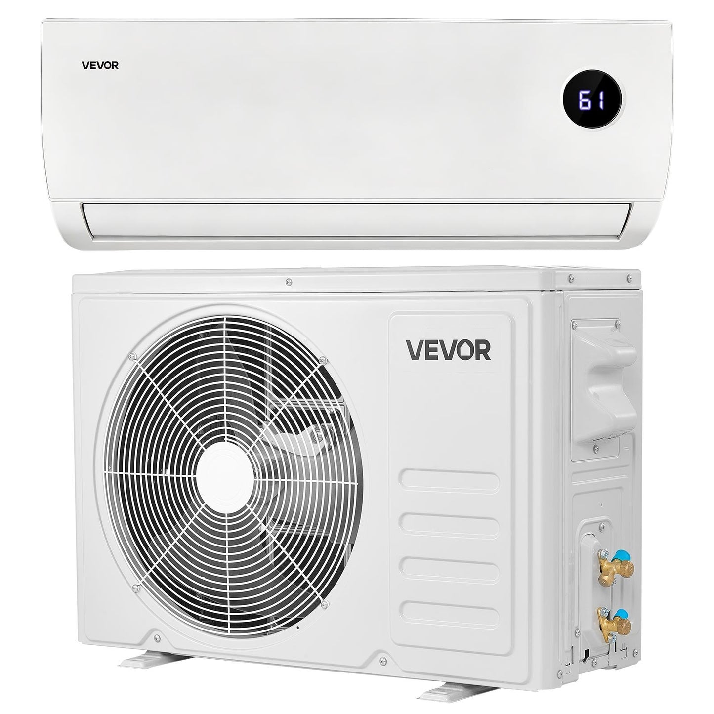 9000 BTU Mini Split Air Conditioner with Heating - Energy Efficient & Quiet for Home & Office