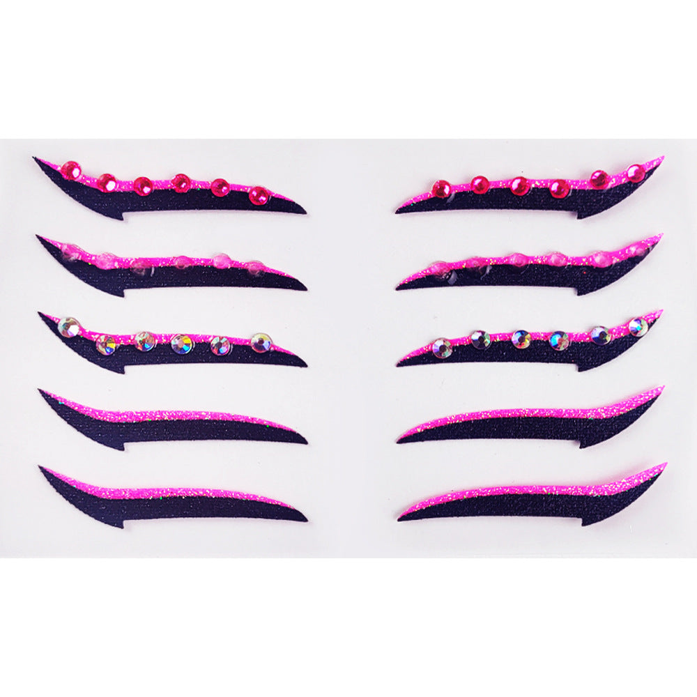 Self-Adhesive Eye Shadow Stickers for Stage Makeup and Parties