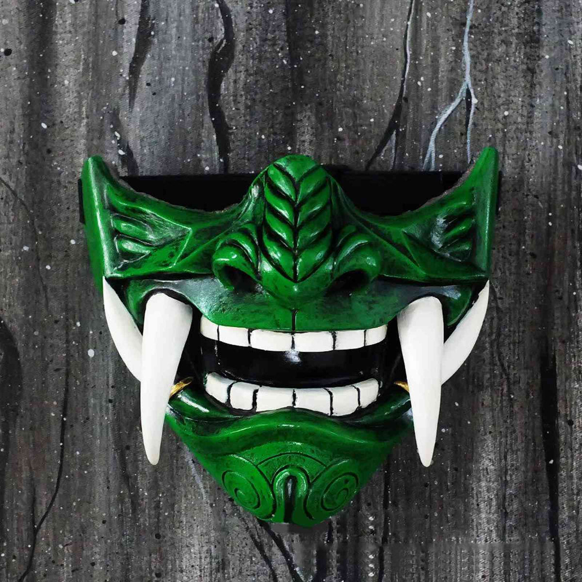 Japanese Cosplay Halloween Mask - Half Face Latex Face Mask for Costume Party
