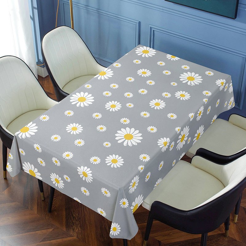 Waterproof Non-Slip Rectangular Coffee Tablecloth - Modern Geometric Design