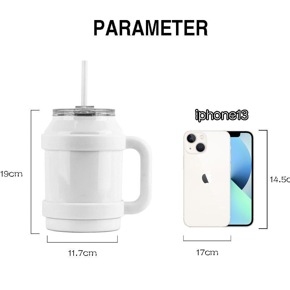 Double Layer Vacuum Insulated Stainless Steel Travel Mug - 50oz, Multiple Colors