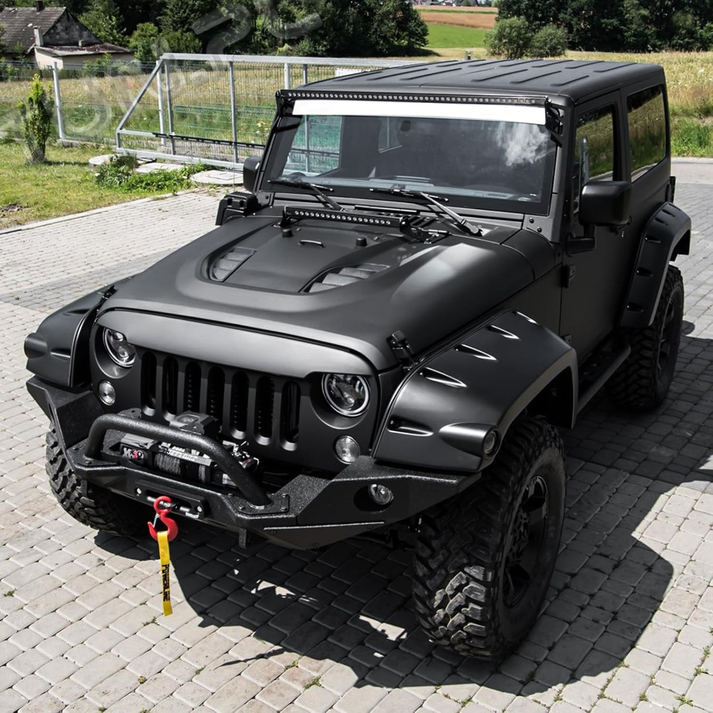 Vented Heat Dispersion Hood for Jeep Wrangler JK 2007-2017 - Black