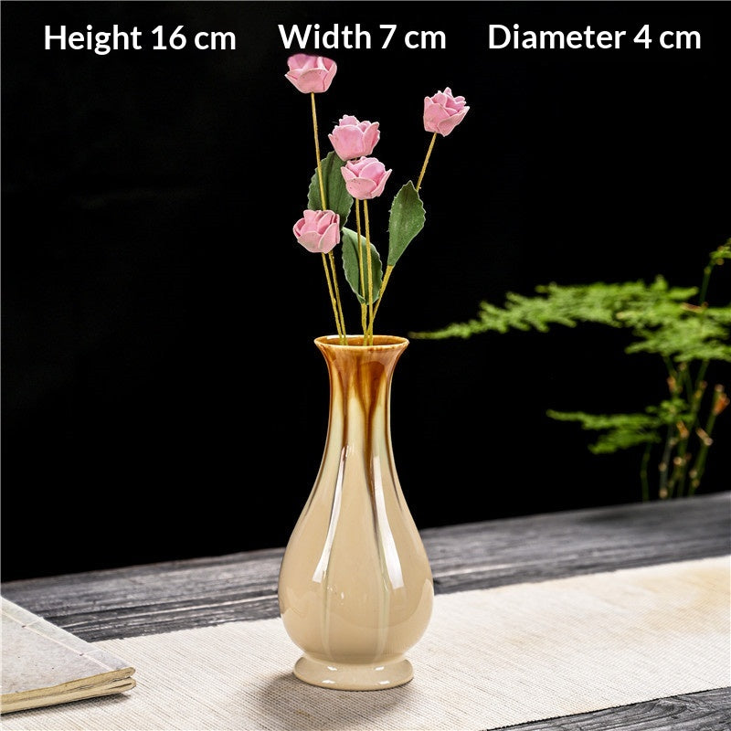 Guanyin Ceramic Vase for Home Decor Hydroponic Flower Display - Modern Minimalist