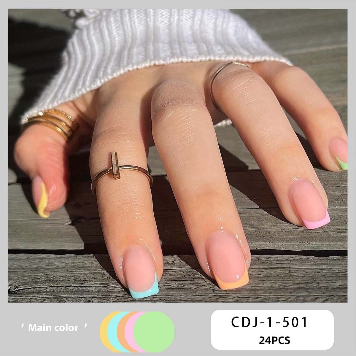 European, American & French Style Fake Nail Patch Set for Nail Art