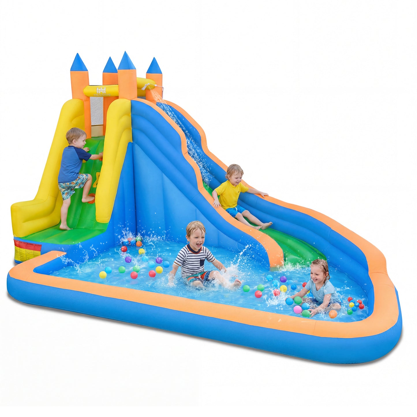 Inflatable Bounce House with Water Slide - Kids Outdoor Fun
