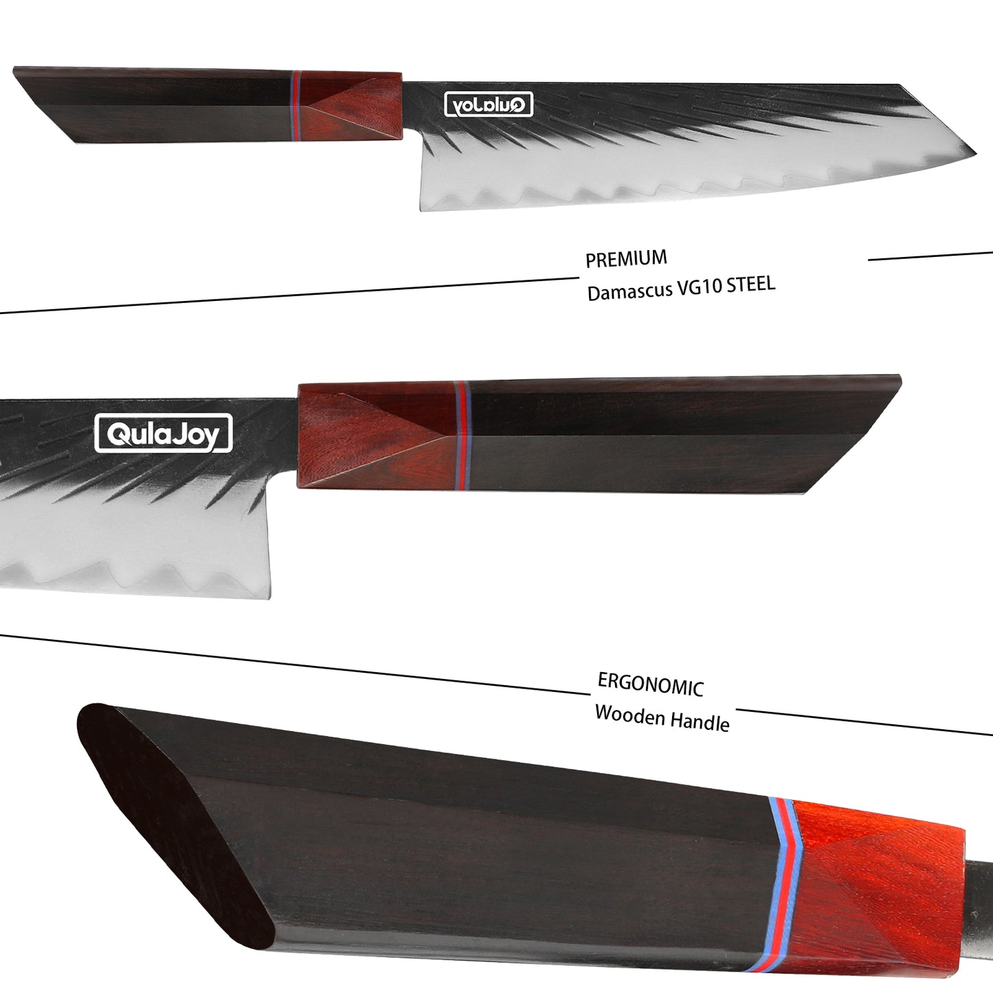 Japanese Boning Knife with Sandalwood Handle - 3-Layer HC Steel