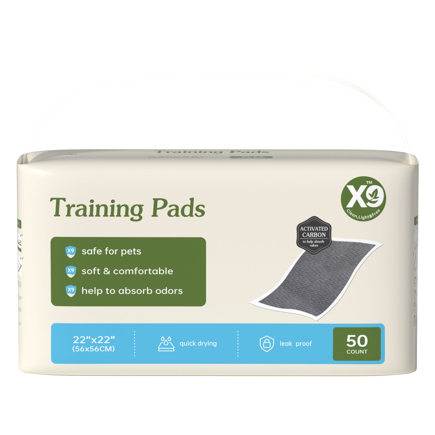 Activated Charcoal Dog Training Pads - Leak-Proof, Absorbent, Deodorizing