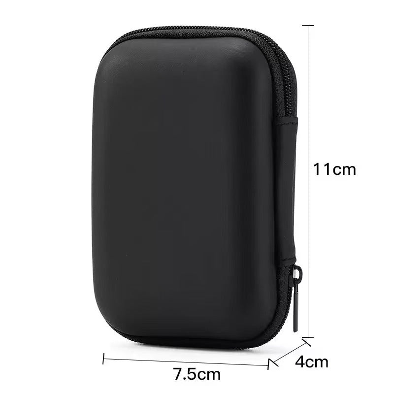 Portable Travel Storage Box 11x7.5x4cm EVA Organizer Case Black