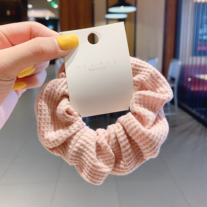 Winter Plush Pork Intestine Hair Ring - Colorful Hair Accessory for Women