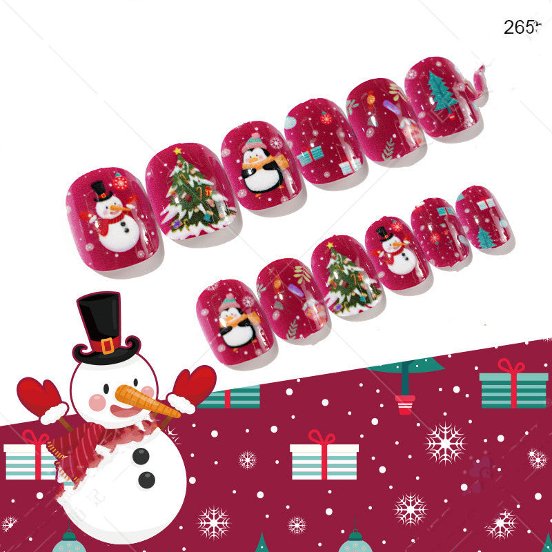 Christmas Kids Nail Stickers 24 Pieces Wearable Nail Art for Children