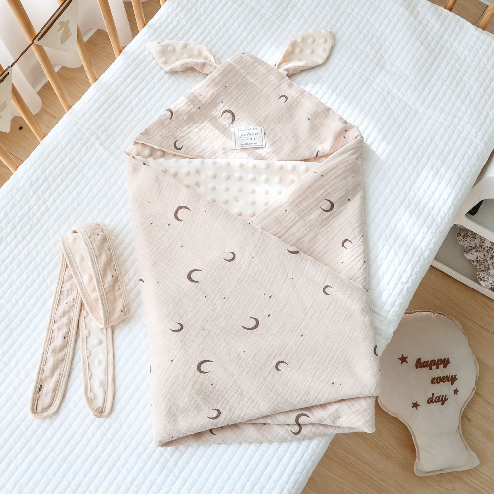 Newborn Swaddle Blanket for Baby Delivery Room Spring Summer Unlined 350g Cotton