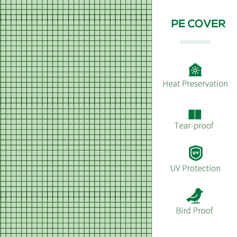 Portable Greenhouse with Zippered Doors & UV-Blocking Cover - Garden Shelter