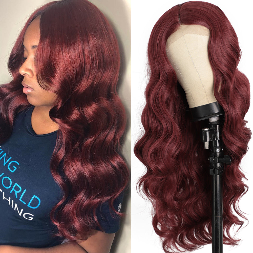 Women's Wavy Curly Synthetic Wig Head Cover - Medium, Adjustable Size