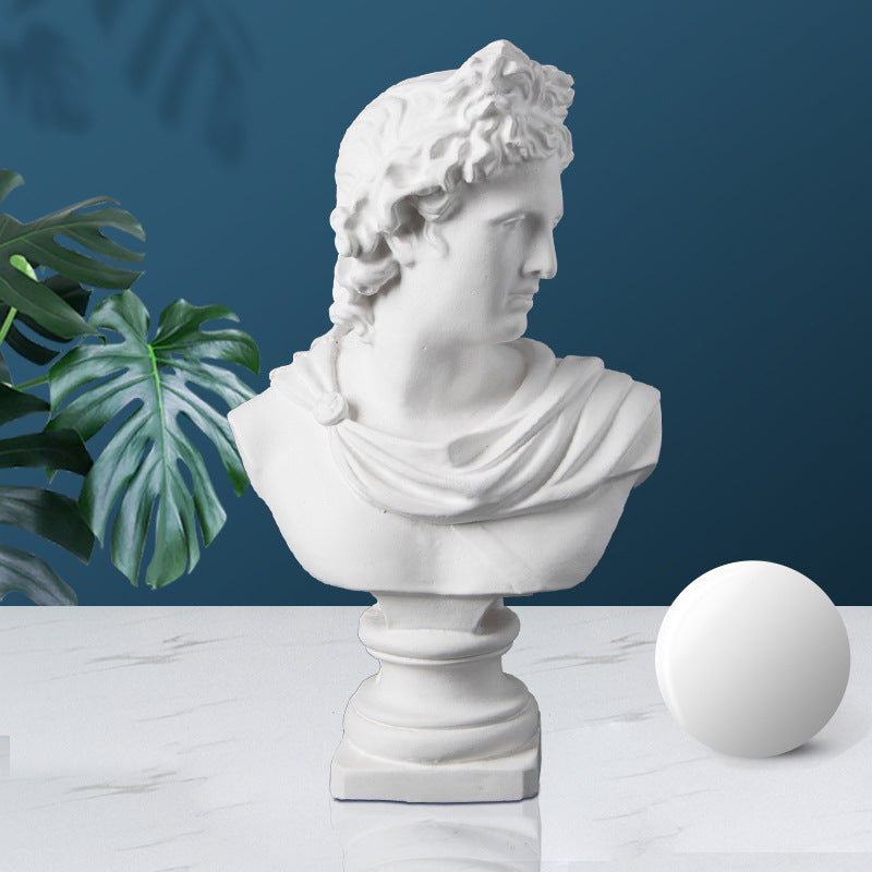Plaster Sculpture Art Teaching Aid and Decoration - White, 30cm