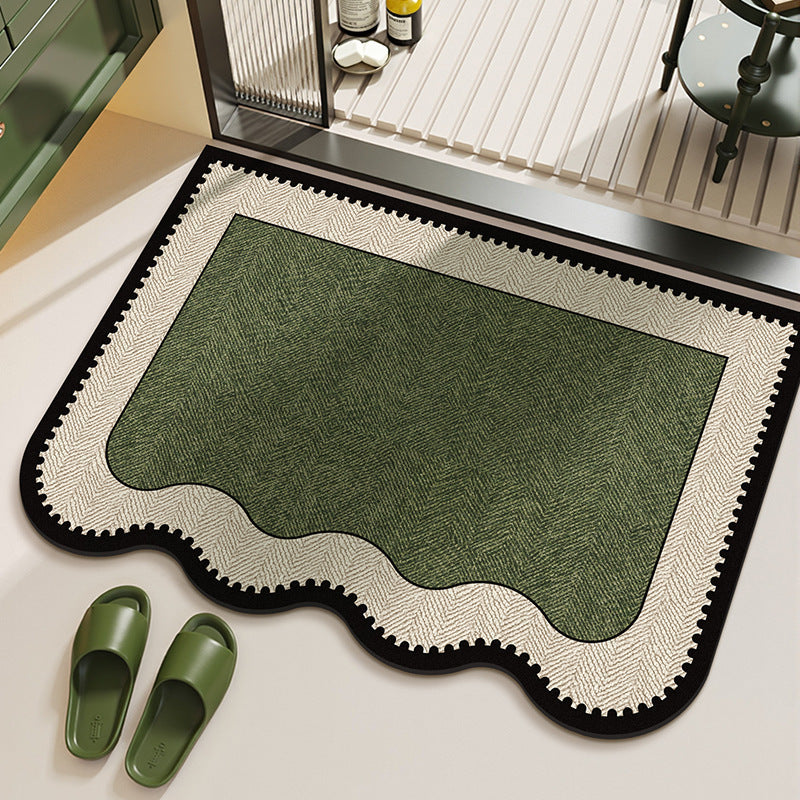 Water-Absorbent Non-Slip Quick-Drying Shower Mat for Home Bathroom
