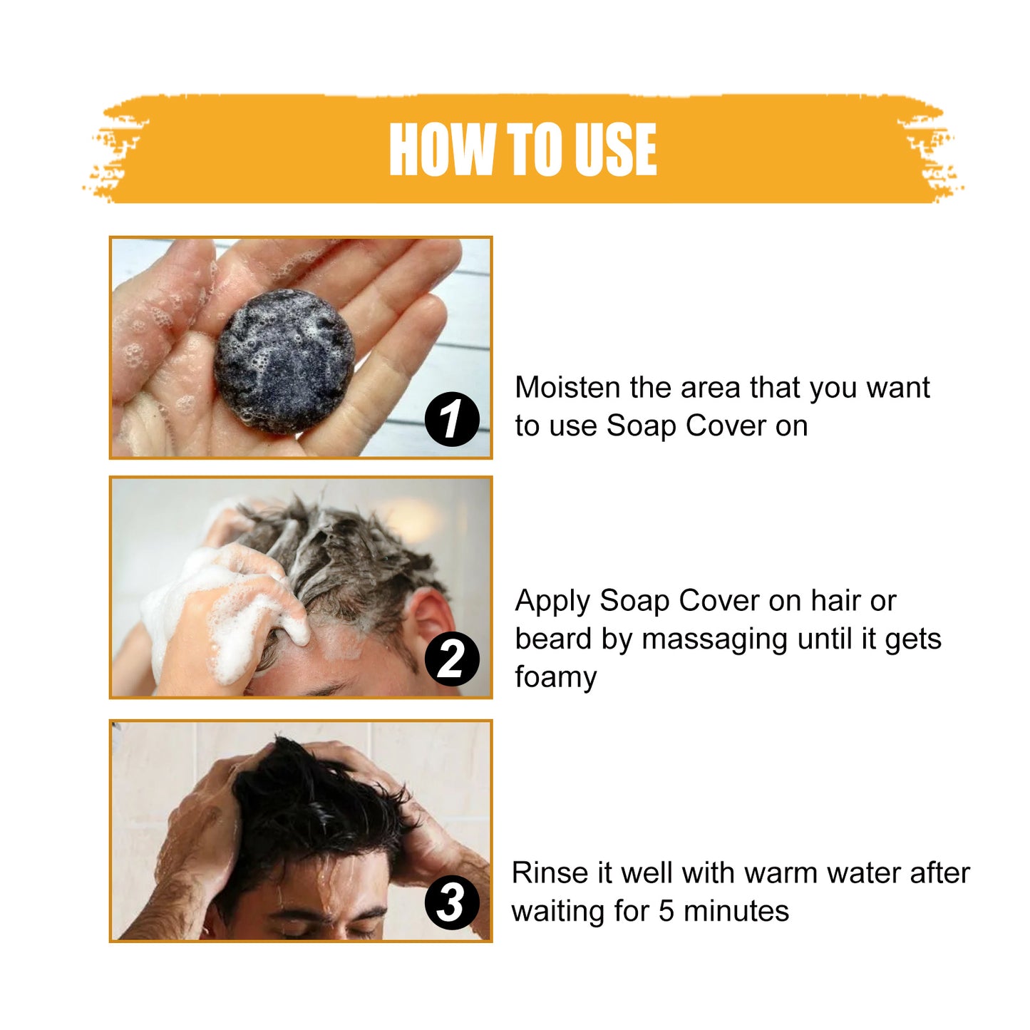 Darkening Hair Shampoo Bar - Moisturizing Natural Color Restoring Soap