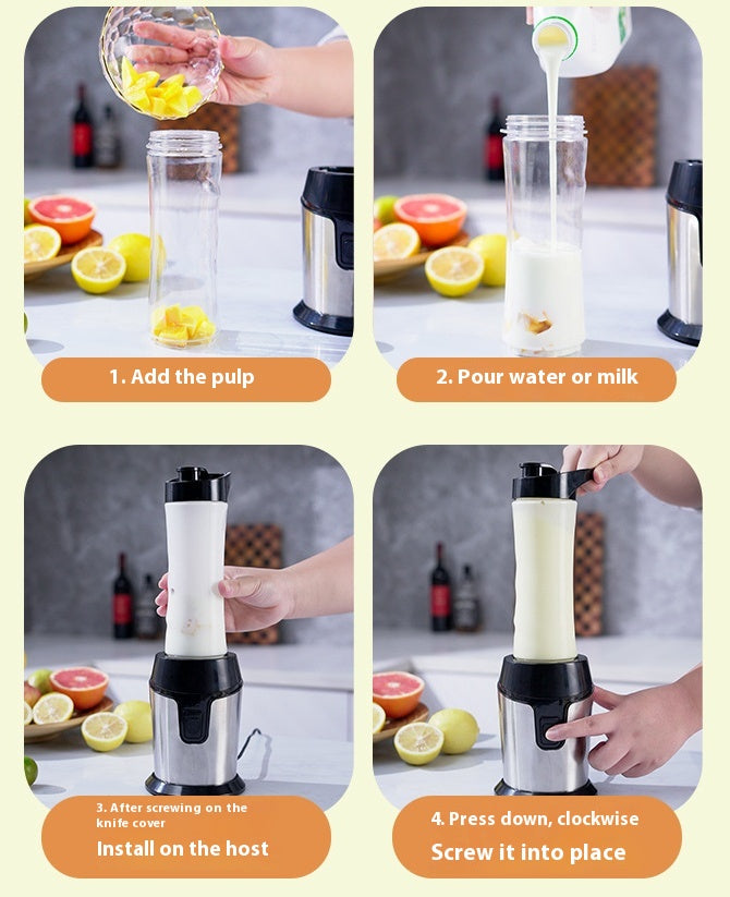Portable Juicer Blender 600ml Travel Cup with Grinding Function