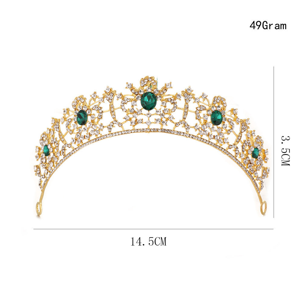 Baroque Flower Hair Clip - Gold, White, Diamond, Emerald