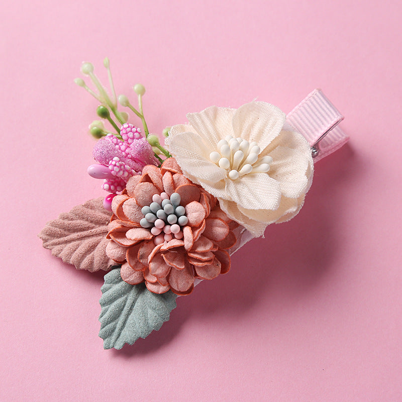Children's Flower Hair Clip - Pearl Finish