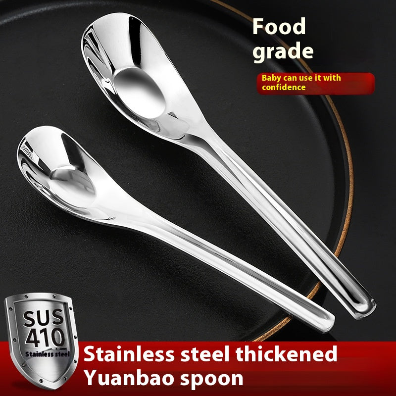 Stainless Steel Baby Feeding Spoon Household Soup Spoon - Multiple Sizes