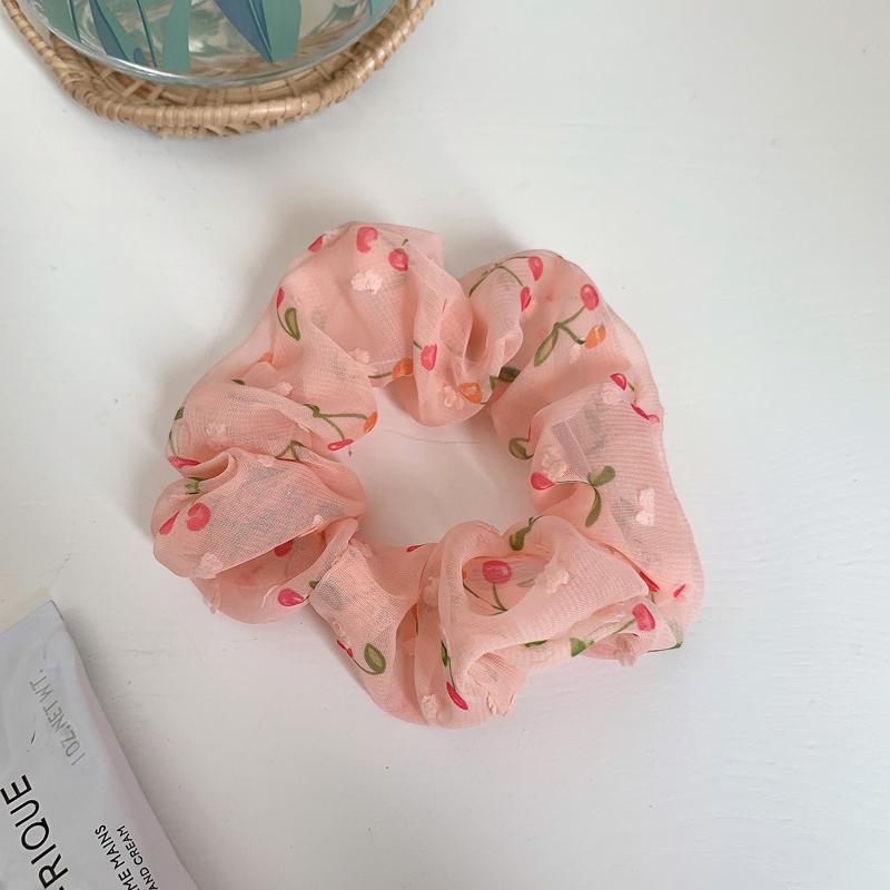 Korean Fruit Pig Large Intestine Hair Ring Organza Hair Accessory for Women