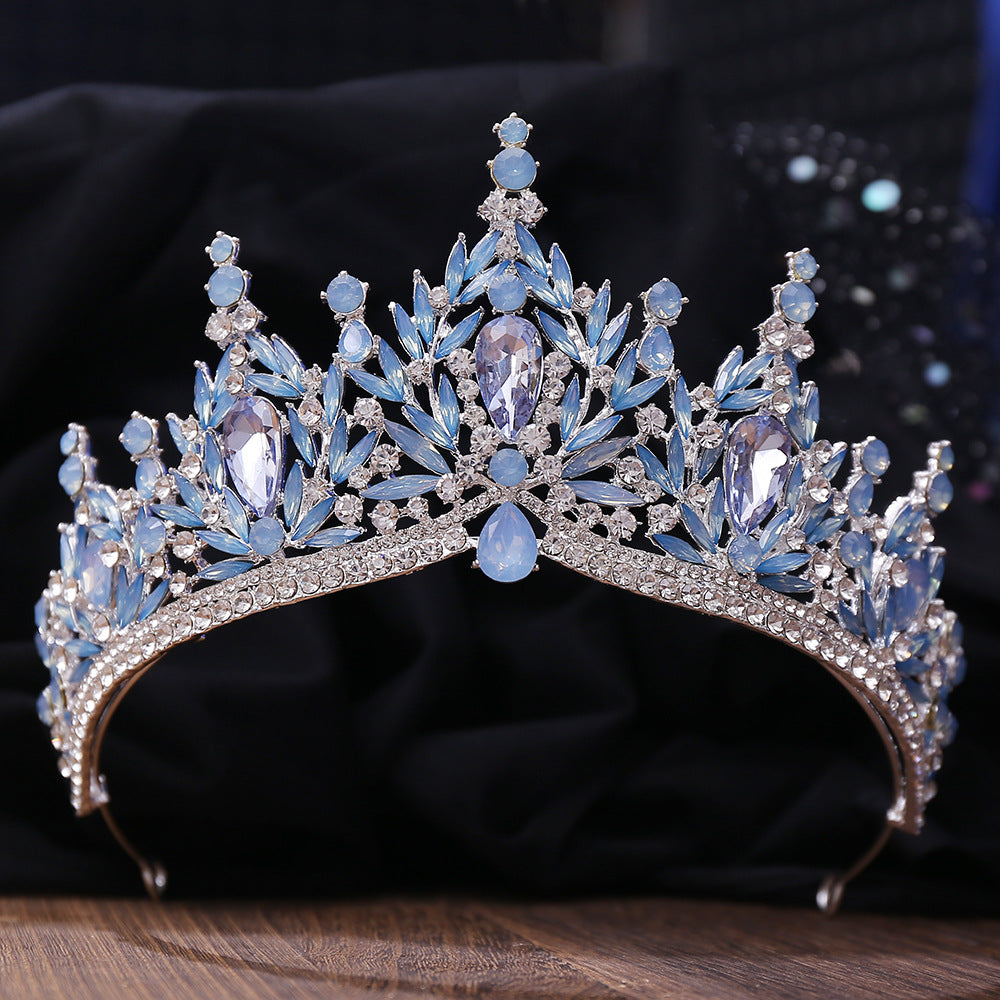 Bridal Crystal Leaf Crown Headdress