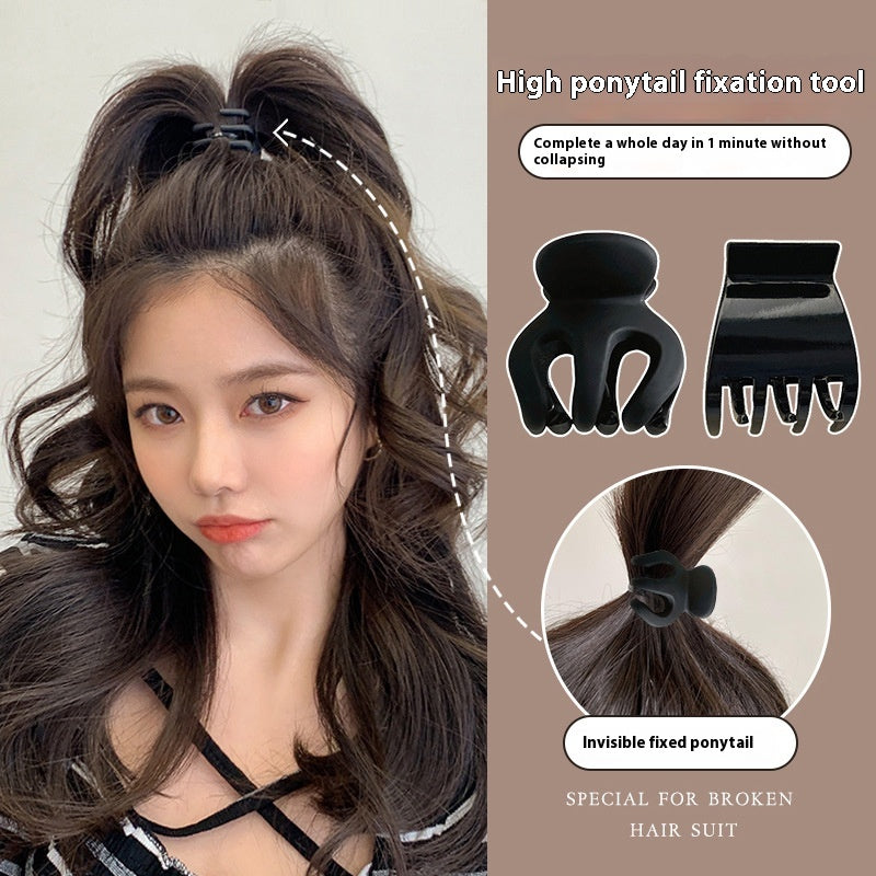 Multi-Color Ponytail Hair Clips Set for Women - Side Shark Style