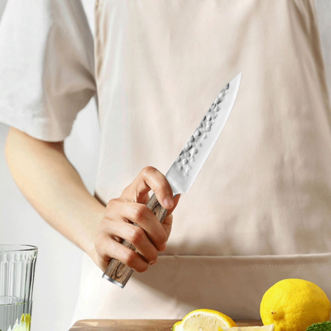 Japanese Style Hand Forged Kitchen Knife - High Carbon Steel, Replaceable Blade