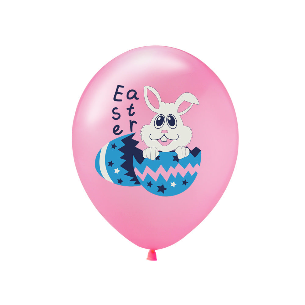 12-Inch Bunny Easter Latex Balloons - Pack of Multiple Colors
