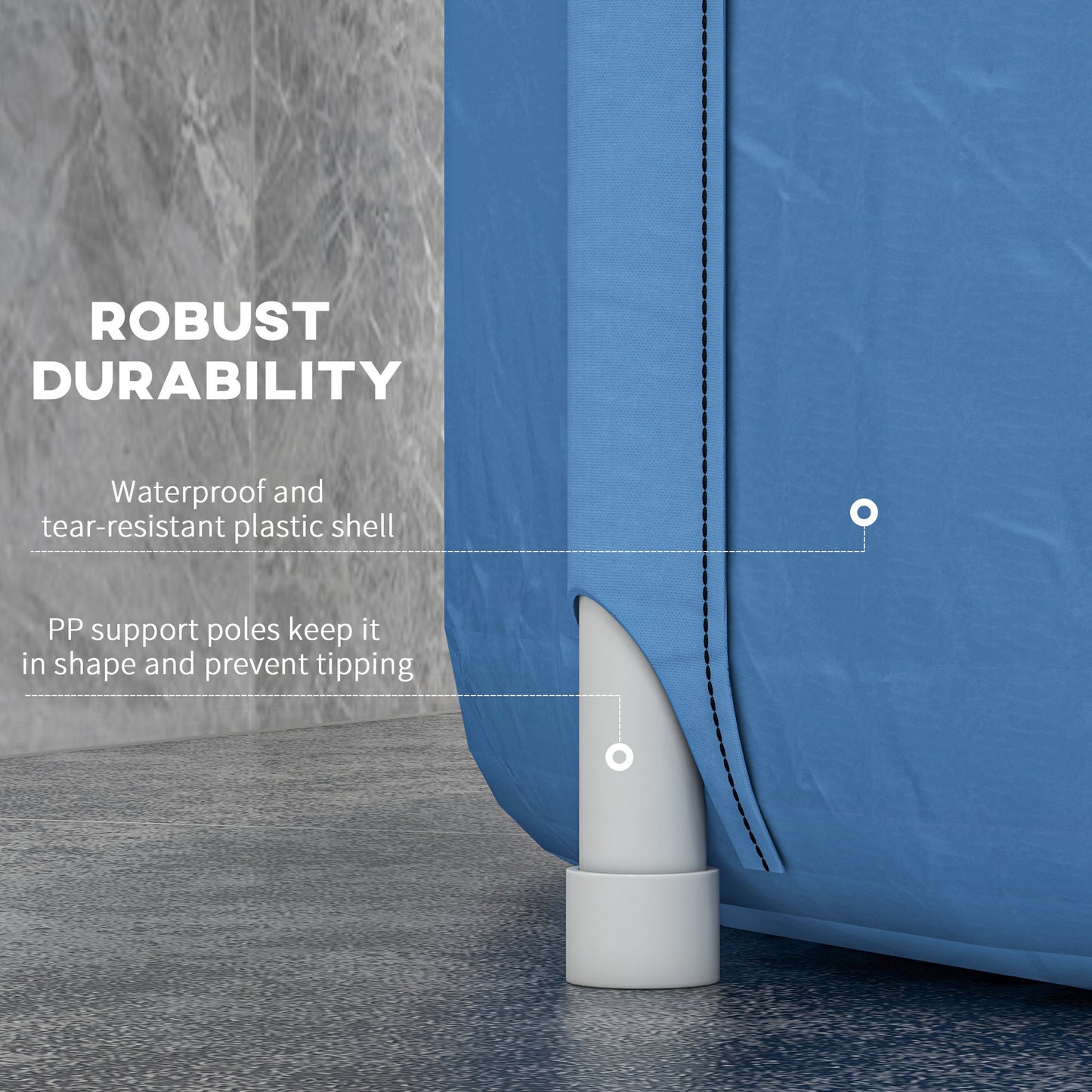 Portable Ice Bath Tub for Athletes Recovery - Dark Blue