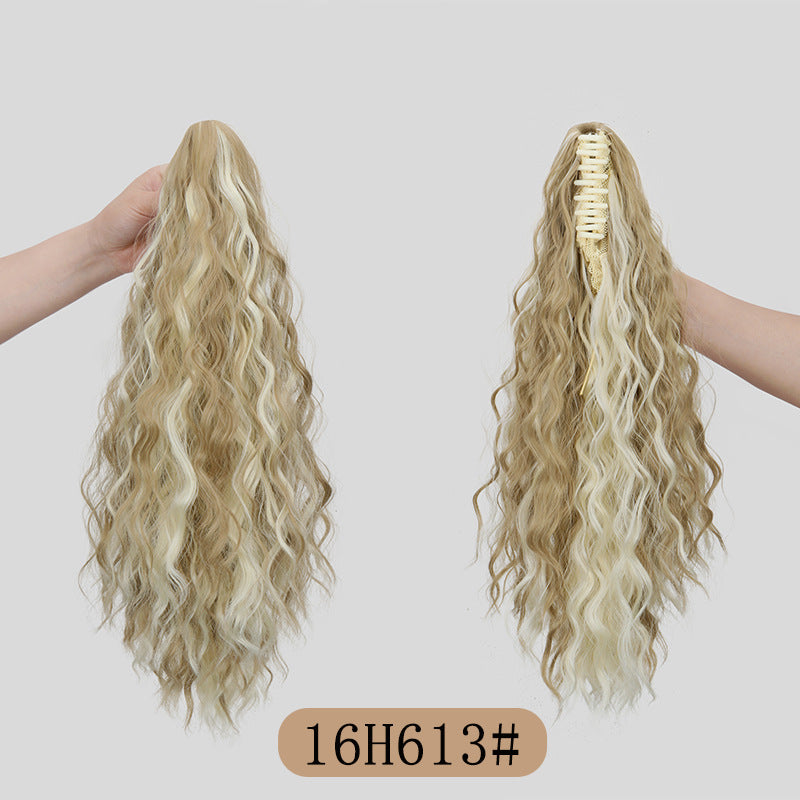 Water Ripple Grip Ponytail Corn Curler Wig for Hair Styling