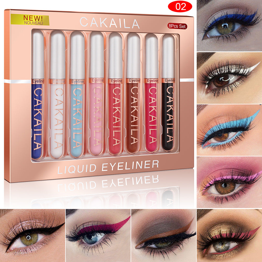 Liquid Eyeliner Set 8 Colors - Waterproof & Long-Lasting Eye Makeup Kit