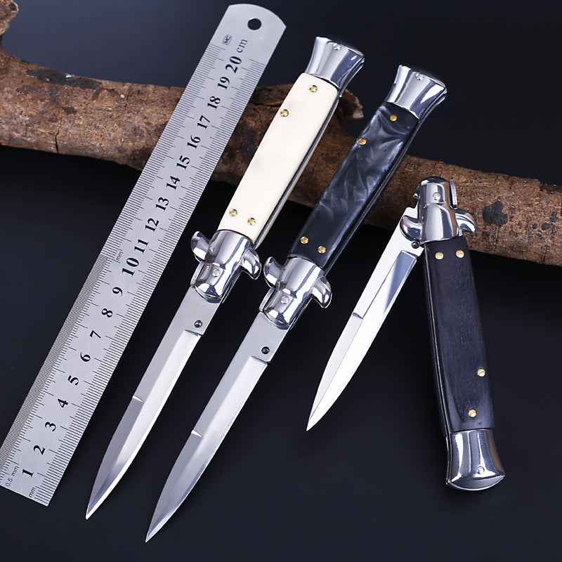 Portable Folding Outdoor Knife - Stainless Steel Blade with Multiple Handle Styles