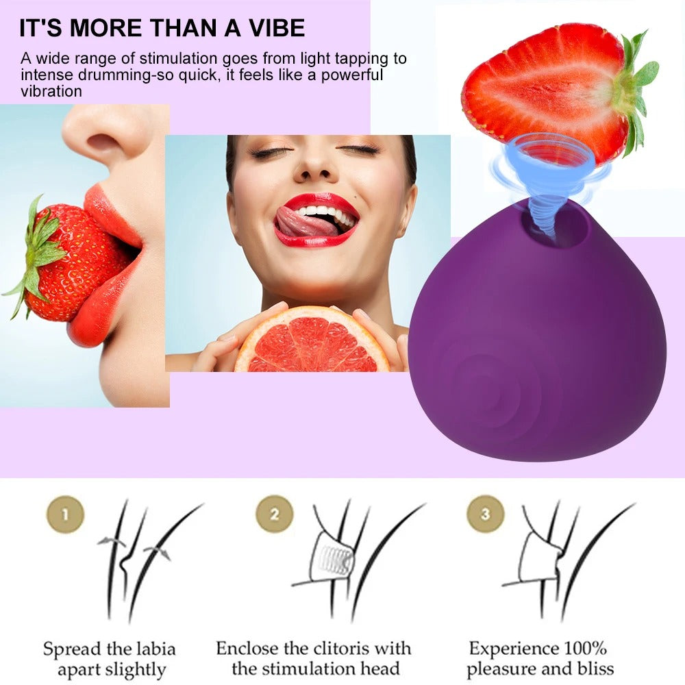 Multi-Frequency Vibrating Sucking Female Climax Stimulator - Silicone & ABS, IPX7 Waterproof