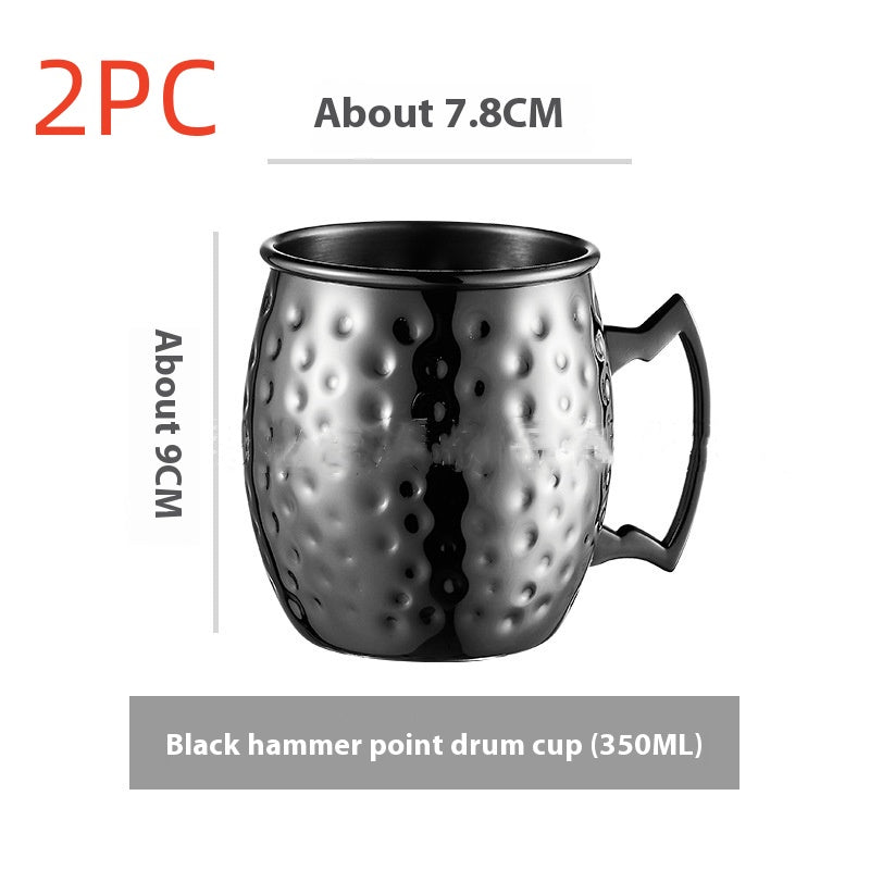 Stainless Steel Moscow Mule Cup Set - Copper Plated Drinkware for Bar & Home