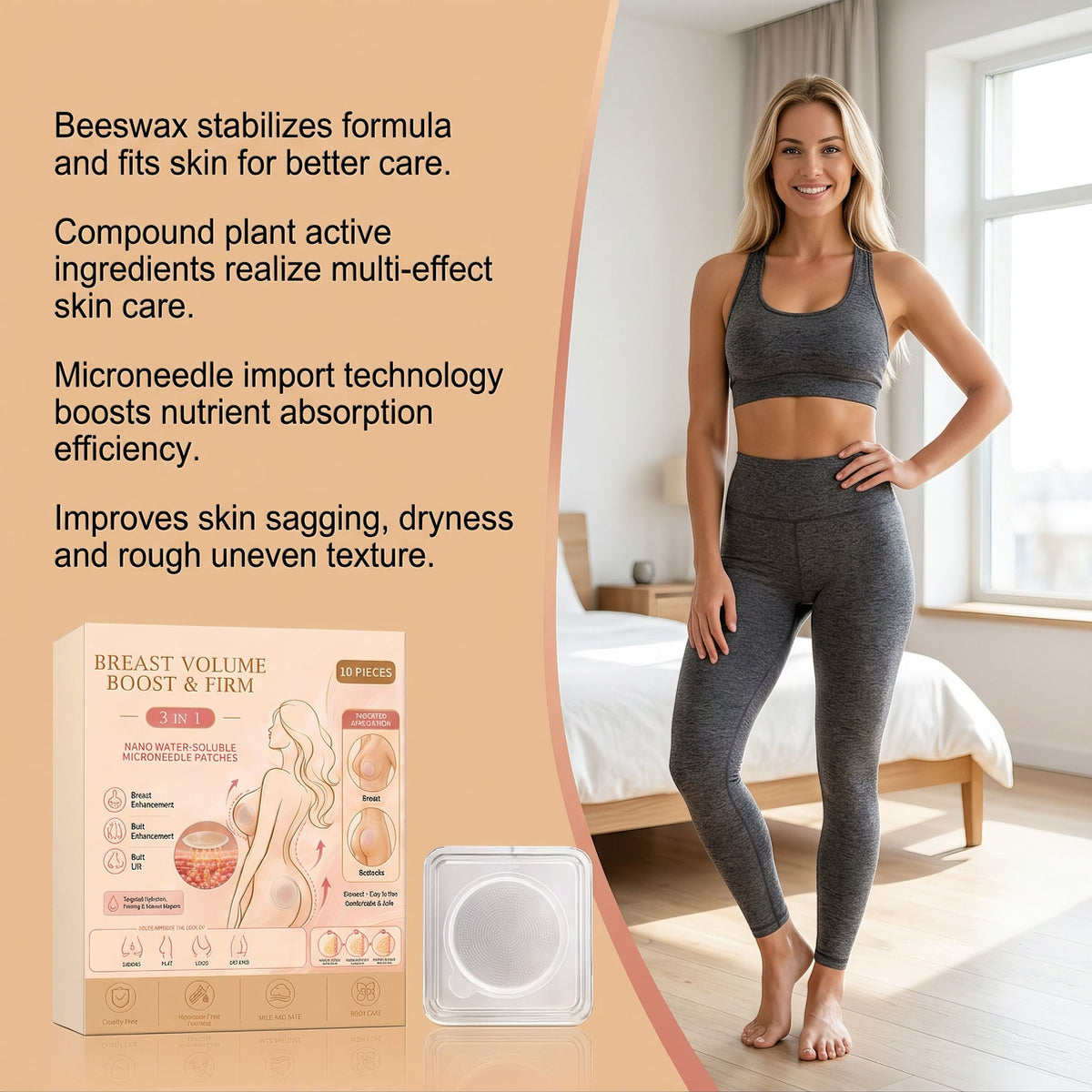 Body Care Patches - 10 Pieces for Bust & Hips