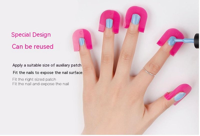 Gradient Nail Art Anti-overflow Protective Folder - Pink