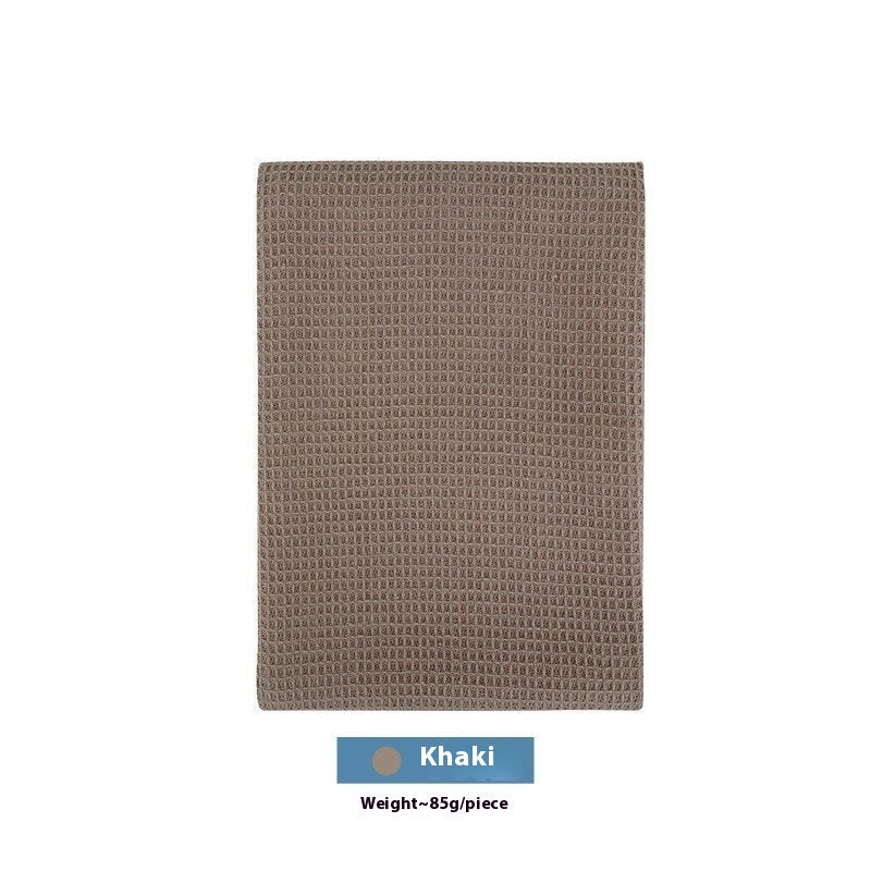 Cotton Rectangular Waffle Tea Towel - Nordic Style Kitchen Linen