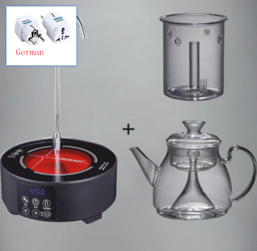 Large Capacity Glass Steam Teapot for Home Brewing - 1.5L