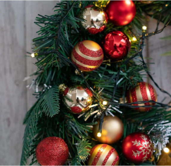 Christmas Decorative Ball Gift Box Set - 50pcs 4cm Hand-Painted Holiday Ornaments