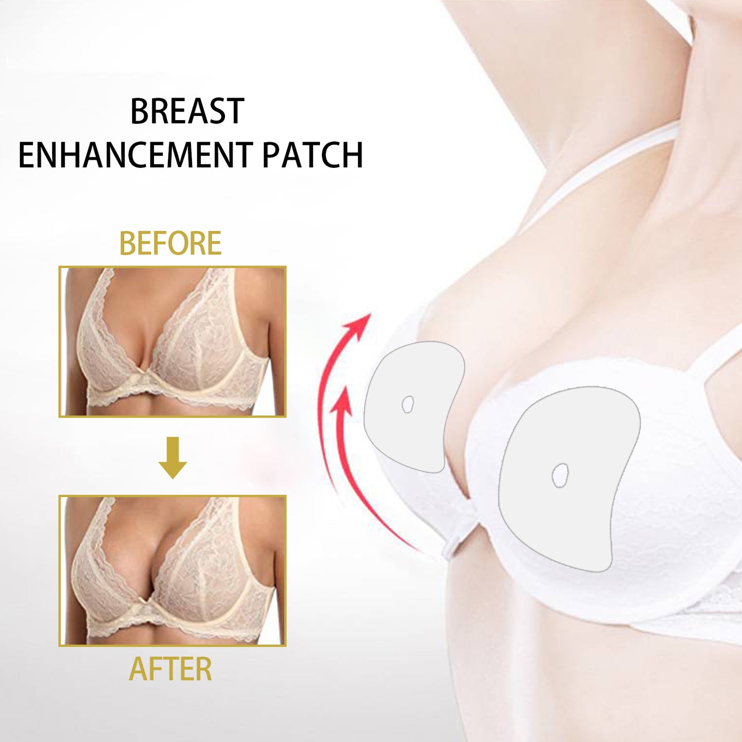 Ginger Papaya Breast Enhancement Patches - Firming & Lifting Bust Care - 10 Pcs