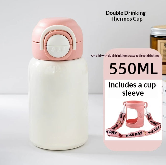 Children's Insulated Water Bottle - Double Wall, Leak-Proof, 550ml for Kids