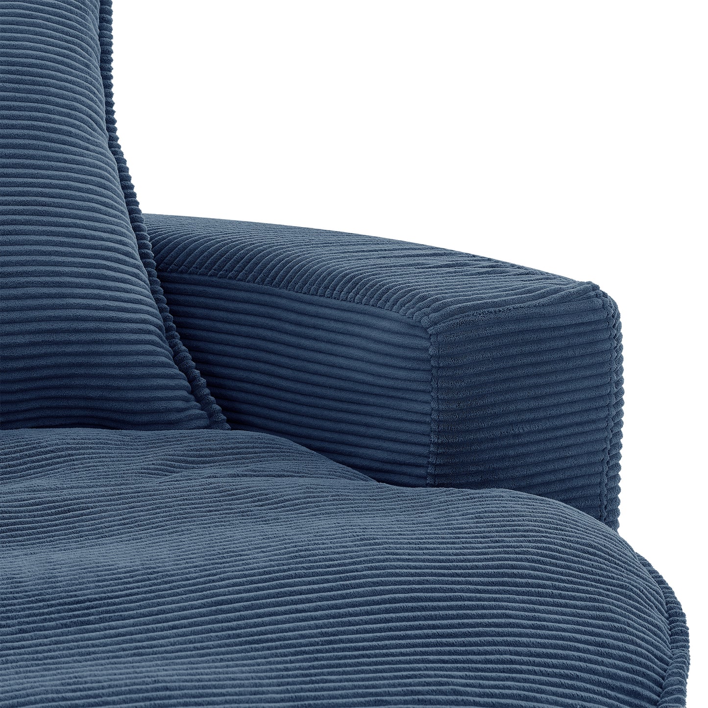 360° Swivel Accent Chair with Dual-Layer Cushion - Blue