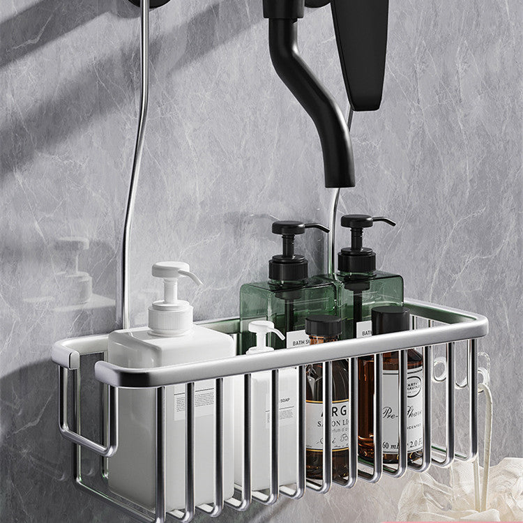 Punch-Free Bathroom Shower Rack | No Drills, Wall-Mounted Storage Shelf