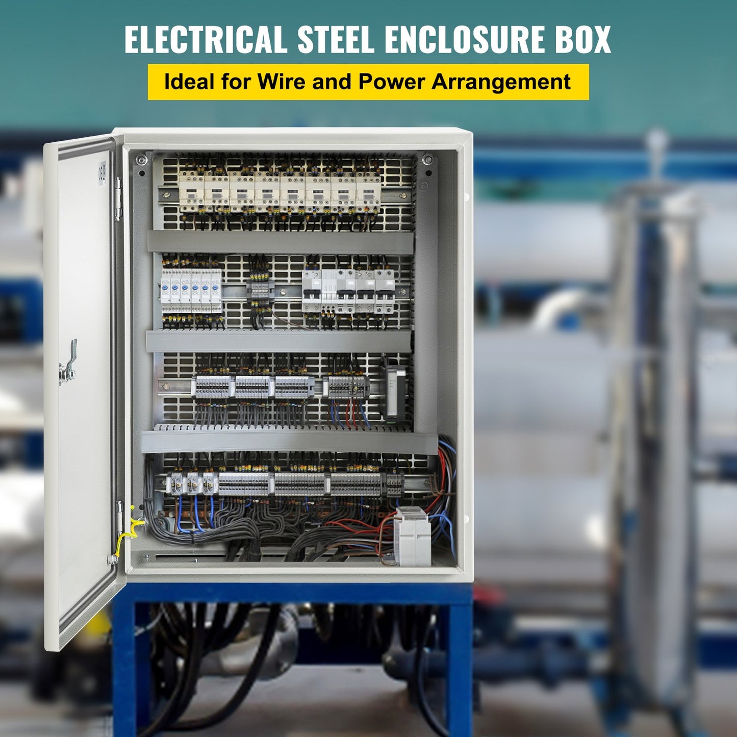 NEMA Steel Electrical Enclosure Box 20x16x8 Inches Waterproof Dustproof Outdoor Indoor