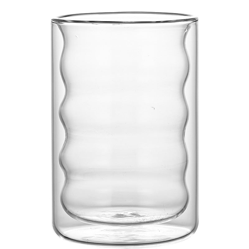 High Borosilicate Spiral Double-Layer Drinking Cup - 225ml, 350ml, 375ml