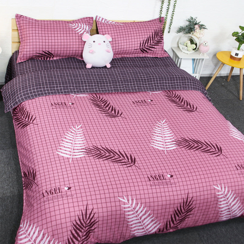 Cotton Quilt Cover Set for Single Bed Summer Dormitory Bedding Home Decor