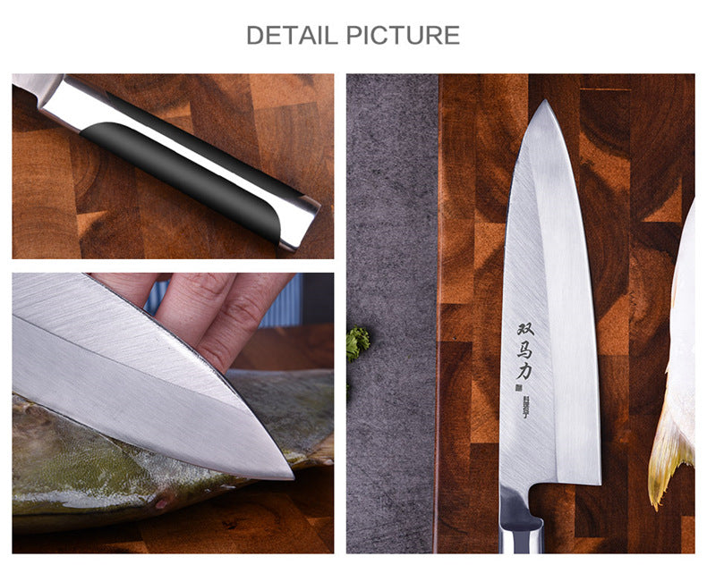 Japanese Sushi Salmon Fish Head Knife - 9-inch Kitchen Knife for Sushi & Seafood