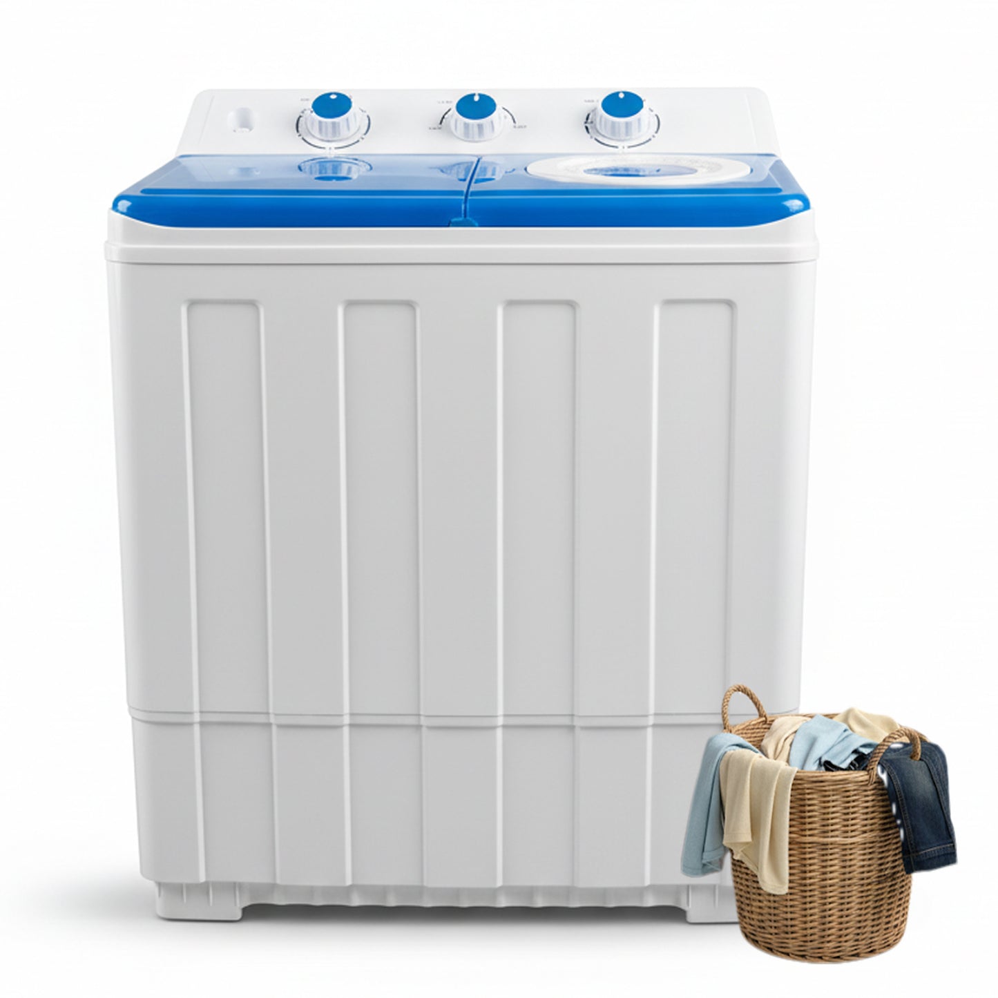 14lbs Portable Washing Machine With 9.5lbs Wash And 4.5lbs Spin, Twin